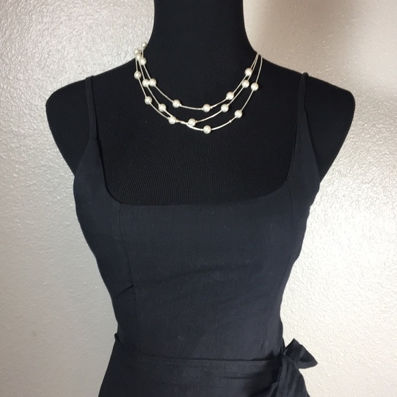 NWOT  Princess Polly Black‎ Wrap Mini Dress * Size 8 - Picture 6 of 13